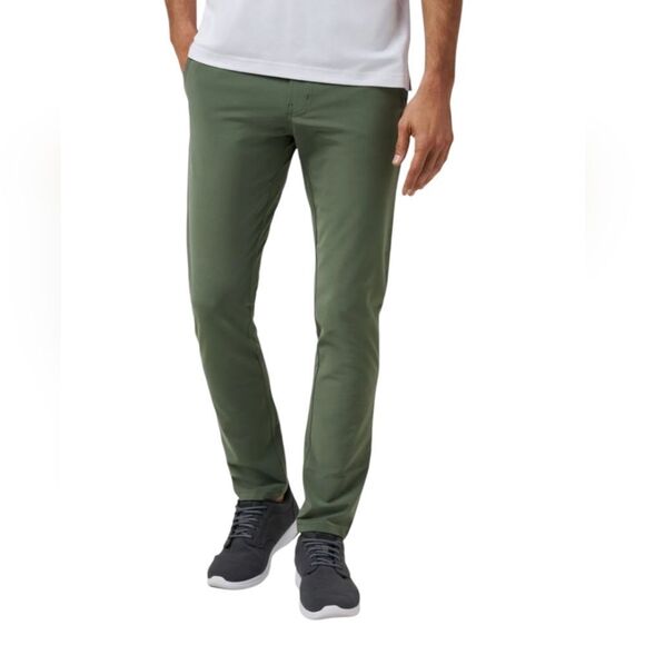 Travis Mathew OPEN TO CLOSE TECH CHINO PANT 38x32 Green Slim Fit - Picture 1 of 12